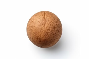White background top view of isolated nutmeg