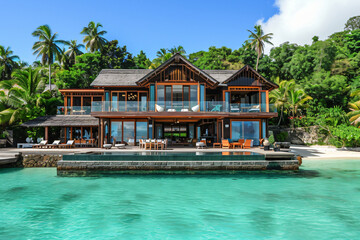 Vacation House Retreat. AI Generated.