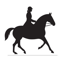 Horse rider silhouette