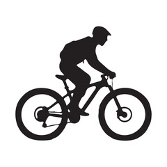 Naklejka premium Silhouette of a cyclist