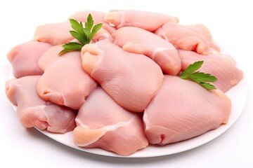 Chicken on white background