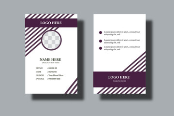 
Modern Identity Card,Creative Modern Id Card Template with premium vector identity card design,
AbstractId Card Design,Professional Identity Card Template Vector for Employee and Others.