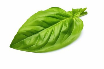 Isolated basil leaf