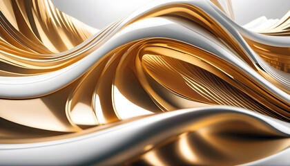 Liquid wallpaper, abstract 3D background, Background of golden waves and liquid oil, Vector illustration for design,