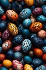 Fototapeta na wymiar Seamless pattern with Easter eggs.