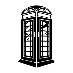 London Phone Box vector illustrator.