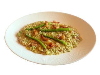 risotto con asparagi verdi e pancetta 2024