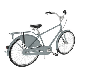 City bike isolated on background. 3d rendering - illustration