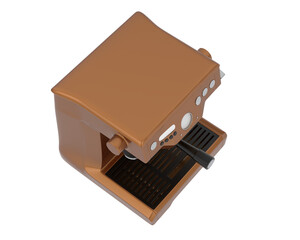 Coffee machine isolated on background. 3d rendering - illustration