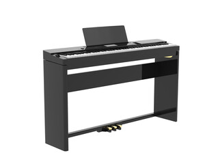 Digital piano isolated on background. 3d rendering - illustration