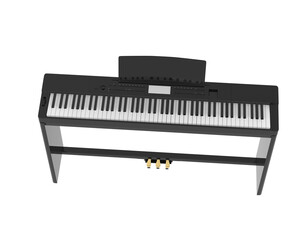Fototapeta premium Digital piano isolated on background. 3d rendering - illustration
