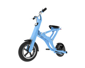 Electric bike isolated on background. 3d rendering - illustration