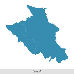 map of Ladakh is a Union territory of India with districts