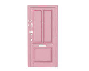 Front door isolated on background. 3d rendering - illustration