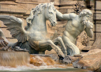 Particolare della fontana di Trevi a Roma 2318
