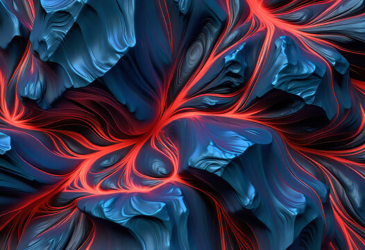 Digital abstract background of technological processes, neural networks and artificial intelligence from graphic shapes, abstract backgrounds for design,	
