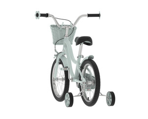 Kid bike isolated on background. 3d rendering - illustration