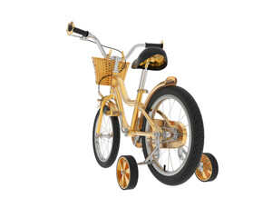 Kid bike isolated on background. 3d rendering - illustration
