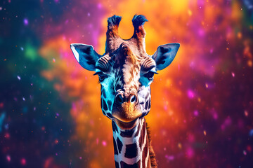 Beautiful Giraffe Design, Perfect for Your Project or Wallpaper, Ai Generative - obrazy, fototapety, plakaty