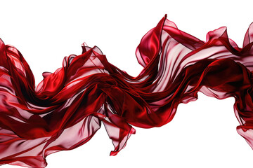 Crimson Cascade Banner Isolated on Transparent Background