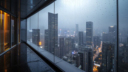 Obraz premium Cityscape View from a Luxury Hotel