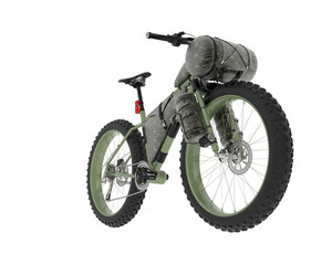 Fototapeta na wymiar Mountain bike isolated on background. 3d rendering - illustration