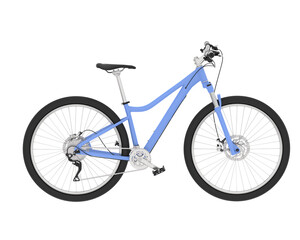 Mountain bike isolated on background. 3d rendering - illustration