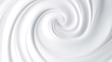 white abstract background, white cream swirl , white smooth cream