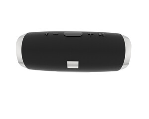 Portable speaker isolated on background. 3d rendering - illustration