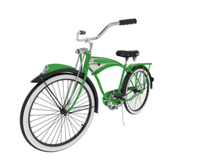 Retro bike isolated on background. 3d rendering - illustration