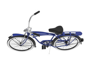 Retro bike isolated on background. 3d rendering - illustration