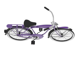 Retro bike isolated on background. 3d rendering - illustration
