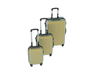Travel suitcase isolated on background. 3d rendering - illustration