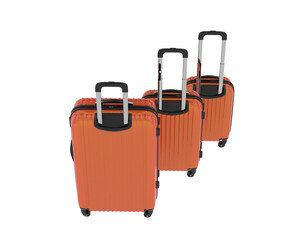 Travel suitcase isolated on background. 3d rendering - illustration