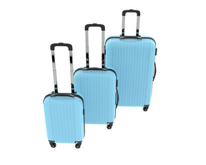 Travel suitcase isolated on background. 3d rendering - illustration