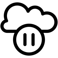 Cloud Hosting Vector Icon