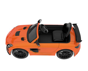 Toy car isolated on background. 3d rendering - illustration