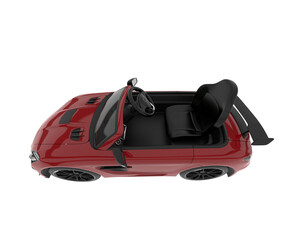 Toy car isolated on background. 3d rendering - illustration