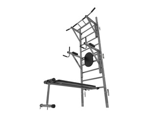 Traction gym equipment isolated on background. 3d rendering - illustration