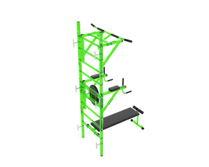 Traction gym equipment isolated on background. 3d rendering - illustration