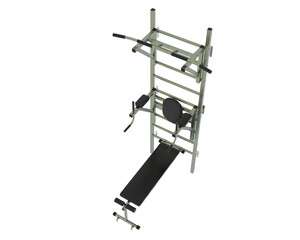 Traction gym equipment isolated on background. 3d rendering - illustration