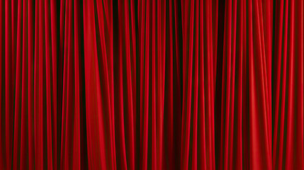 red velvet curtains, red curtain with the image of a movie theater or stage