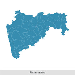 map of Maharashtra is a state of India with districts