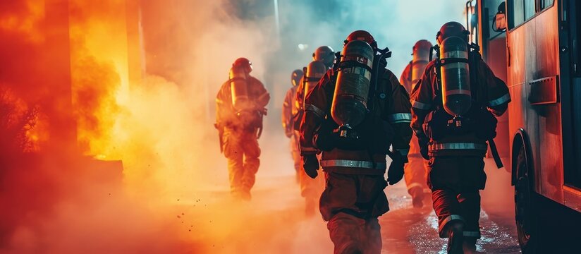 emergency response teams will conduct disaster preparedness drills. Creative Banner. Copyspace image