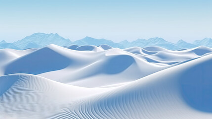abstract winter mountain landscape, Abstract white wave lines background, wavy curve pattern, white background