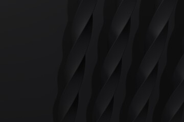 Obraz premium abstract wallpaper or background 3d illustration, backdrop for website home page, business banner, 3d render, black
