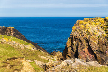 views of the Butt of Lewis Lighthouse and its seascape,
isle of Lewis, Scotland