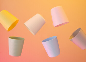 Colorful water containers. Interesting kitchen decor.