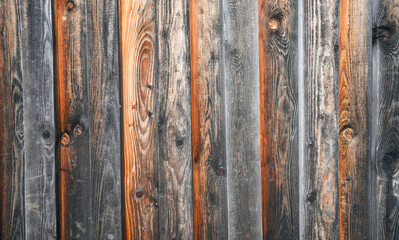 Old rustic wooden wall as background.
