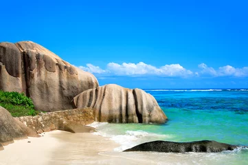 Photo sur Plexiglas Anse Source D'Agent, île de La Digue, Seychelles Source d'Argent Beach, Island La Digue, Indian Ocean, Republic of Seychelles, Africa.
